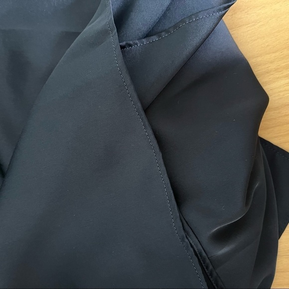 EXPRESS FASHION STAR sz 0 Navy Blue Wide Leg Pants Shortened Inseam - Picture 5 of 5